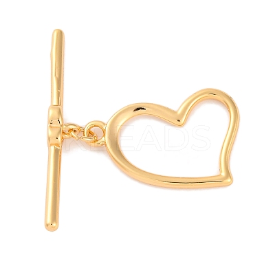 Rack Plating Eco-Friendly Brass Toggle Clasps KK-S403-15G-1