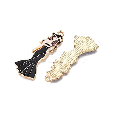 Rack Plating Alloy Enamel Pendants ENAM-N056-427-1