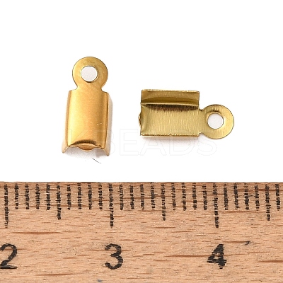 Ion Plating(IP) 304 Stainless Steel Folding Crimp Cord Ends FIND-Q118-01G-03-1