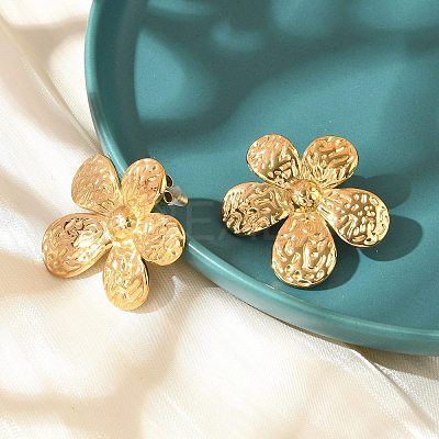 304 Stainless Steel Stud Earrings for Women EJEW-B121-01G-03-1