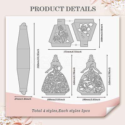 Princess Case Theme Carbon Steel Cutting Dies Stencils DIY-WH0309-2002-1