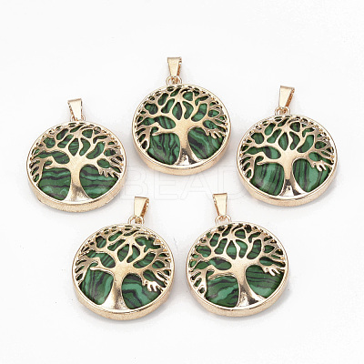 Synthetic Malachite Pendants G-S292-10A-G-1