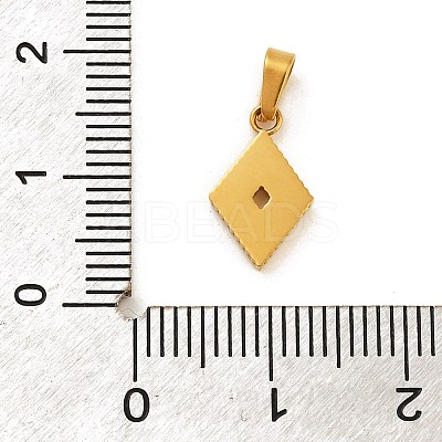 Ion Plating(IP) 304 Stainless Steel Micro Pave Cubic Zirconia Pendants STAS-H228-04G-06-1