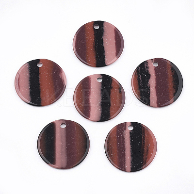 Resin Pendants RESI-T022-08B-1