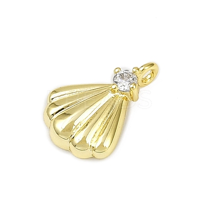Brass Pave Clear Cubic Zirconia Pendants KK-L238-31G-1
