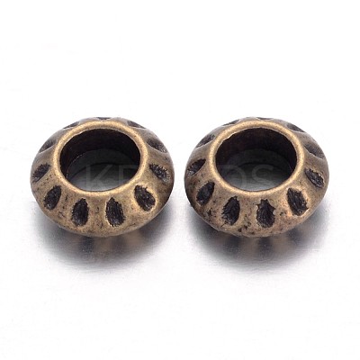 Tibetan Style Alloy European Beads X-TIBEB-EAA386Y-AB-FF-1