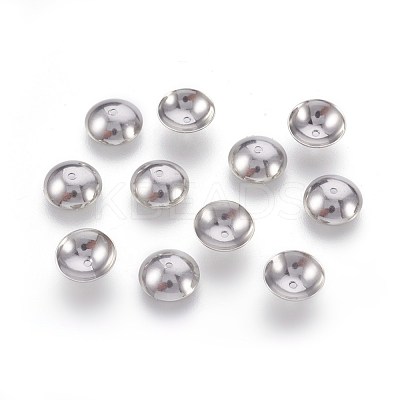 Non-Tarnish 201 Stainless Steel Bead Caps X-STAS-F188-16P-1