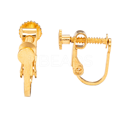 Brass Screw On Clip-on Earring Findings KK-L164-02-1