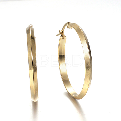 304 Stainless Steel Hoop Earrings EJEW-P091-34A-1