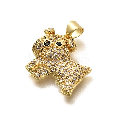 Rack Plating Brass Micro Pave Cubic Zirconia Enamel Pendants KK-L226-032G-02-1