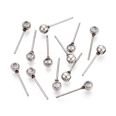 304 Stainless Steel Stud Earring Findings STAS-F329-01A-P-1