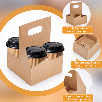 40Pcs Coffee Cup Paper Bags with Hole Handles ABAG-WA0001-02-1