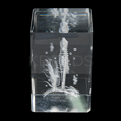 3D Laser Engraving Animal Glass Figurine LS-DJEW-R013-01C-1