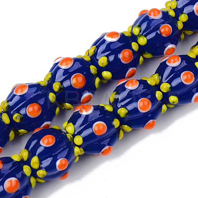 Handmade Lampwork Beads Strands LAMP-N021-007A-1