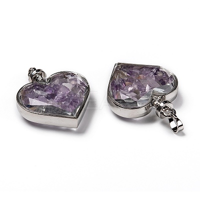 Glass Bottle Pendants X-G-Z010-02B-1