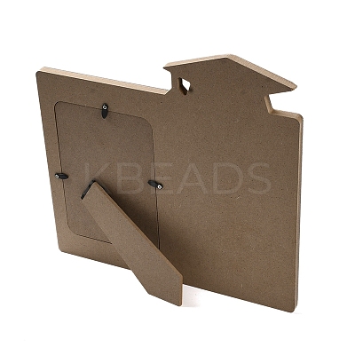 Graduate Theme Wood with Acrylic Rectangle Picture Frame AJEW-D069-01B-1