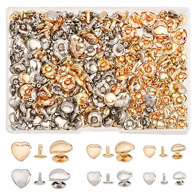 180Pcs 6 Styles Iron Rivets IFIN-CA0001-65-1