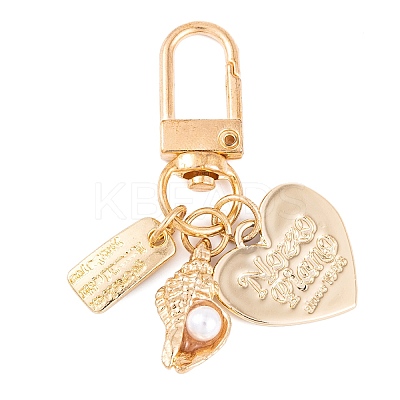 Cute ABS Plastic Imitation Pearl Pendant Decoration HJEW-L028-02G-02-1