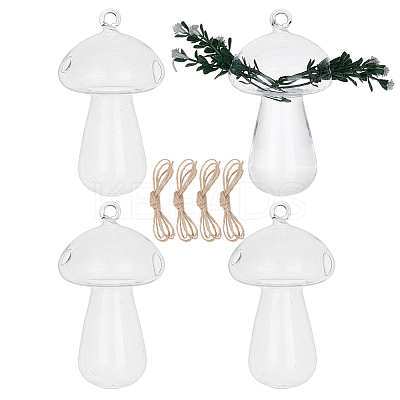 Glass Hanging Hydroponic Vases AJEW-WH0752-090A-1