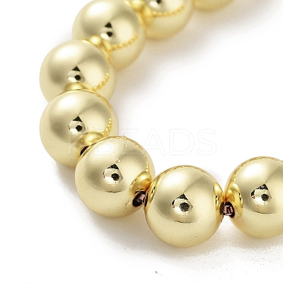 Adjustable Brass Round Beaded Slider Bracelets BJEW-D039-31D-G-1