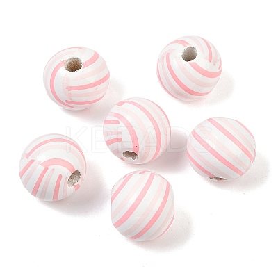 Christmas Printed Schima Wood European Beads WOOD-I015-01K-1