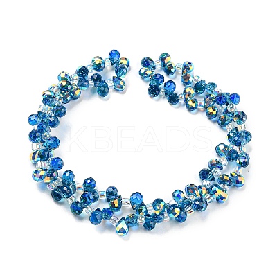 Electroplate Transparent Glass Beads Strands X-EGLA-P052-01A-AB05-1