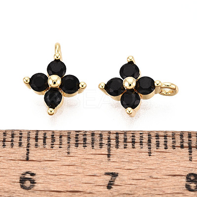 Brass Micro Pave Cubic Zirconia Pendants KK-D356-07F-G-1