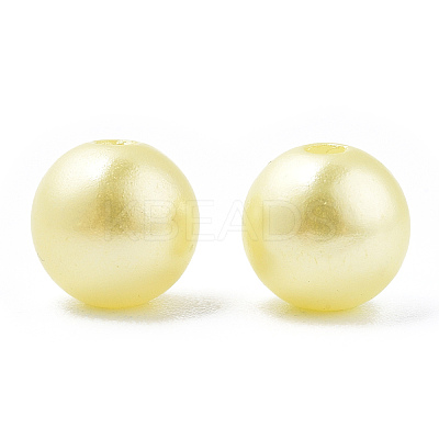Spray Painted ABS Plastic Imitation Pearl Beads OACR-T015-05B-20-1