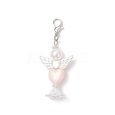 Heart Angel Acrylic Pendants Decorations HJEW-JM03779-01-1