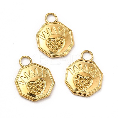 304 Stainless Steel Pendant Rhinestone Settings STAS-P312-06G-1