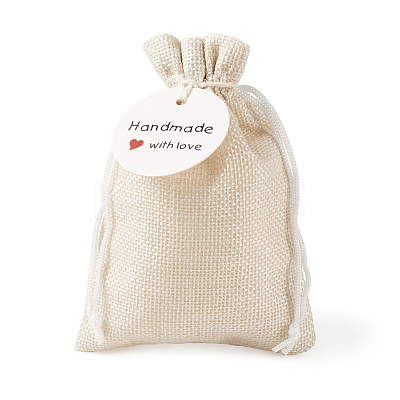 Burlap Packing Pouches Drawstring Bags ABAG-TA0001-14-1