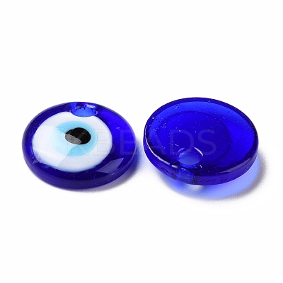 Handmade Lampwork Evil Eye Pendants LAMP-E106-02G-1