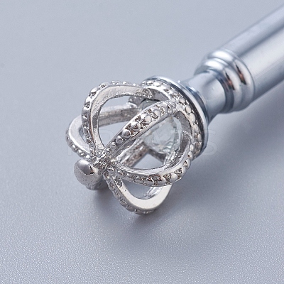 Platinum Big Crown Pen LS-AJEW-K026-01G-1