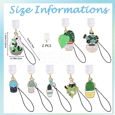 10Pcs Alloy Enamel Mobile Straps HJEW-SW00132-04-1