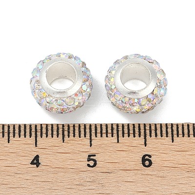 Alloy Rhinestone Clay Pave Beads ALRI-D300-03S-07-1
