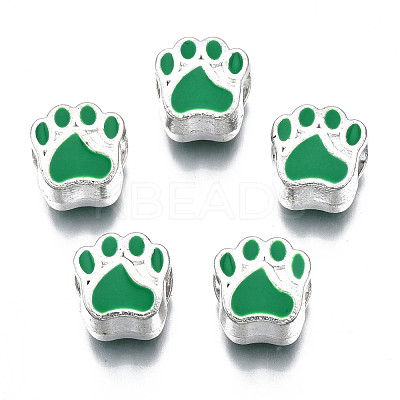 Alloy Enamel European Beads MPDL-T005-003-RS-1