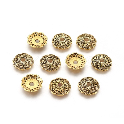Tibetan Style Alloy Bead Caps LS-GLF1434Y-1