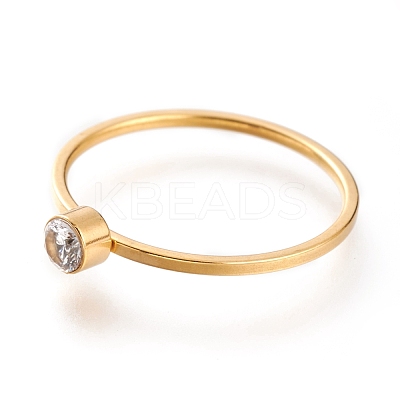 Ion Plating(IP) 304 Stainless Steel Finger Rings RJEW-B0005-7-02G-1