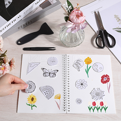 Sticker Collecting Loose-leaf A5 Spiral Bound Notebook AJEW-CP0007-84G-1