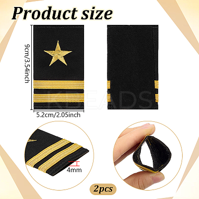 1 Pair Polyester Sailor Epaulettes DIY-BC0017-21B-1