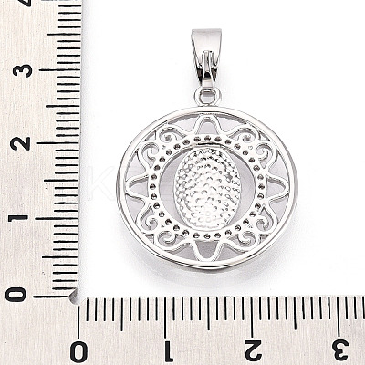 Brass Micro Pave Clear Cubic Zirconia Pendants KK-N268-53P-1