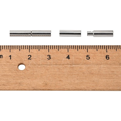 Tarnish Resistant 304 Stainless Steel Bayonet Clasps STAS-L134-06-1