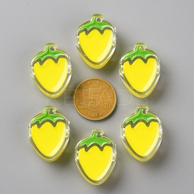 Transparent Enamel Acrylic Beads TACR-S155-003H-1