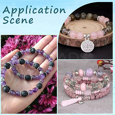 400Pcs 10 Style Tibetan Style Alloy Beads Flower Set FIND-SP0002-17-1