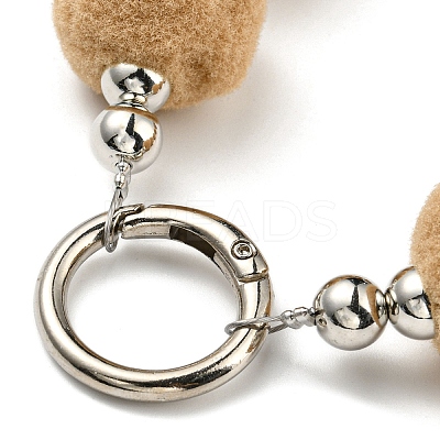 Phone Lanyard Universal Plush Ball Wrist Lanyard HJEW-Q011-01A-P-1