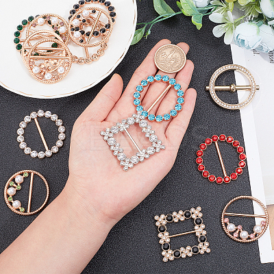 15Pcs 15 Style Alloy Buckles JEWB-PH0001-22-1