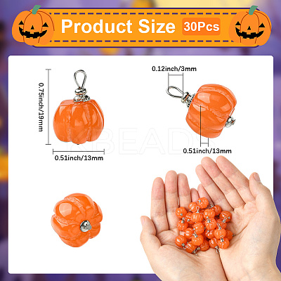 30Pcs Opaque Resin Vegetable Pendants RESI-SC0006-33-1