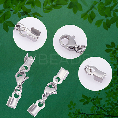 30 Sets 304 Stainless Steel Lobster Claw Clasps STAS-UN0037-35-1