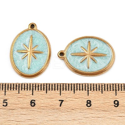 304 Stainless Steel Enamel Pendants STAS-I352-05G-02-1