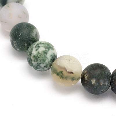 Natural Tree Agate Beads Strands G-G735-02F-6mm-1